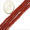 2mm round gemstone red jasper seed beads strand 15" view 1