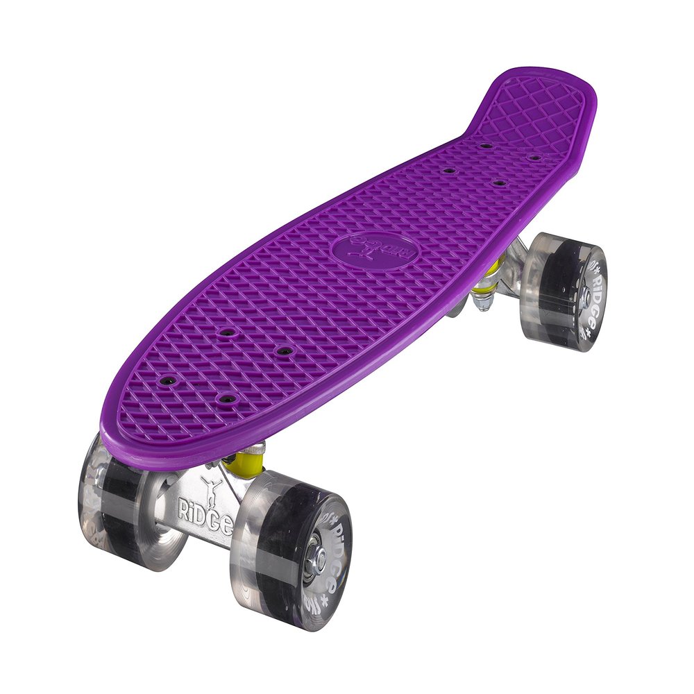 Ridge Skateboards Unisex's Original Mini Cruiser, Purple-Clear, 22 INCH