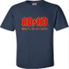 Go All Out X-Large Navy Blue Adult ADHD Highway to Hey Look A Squirrel Funny Music T-Shirt view 1