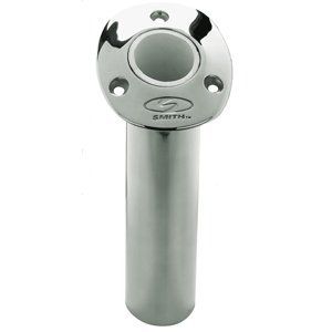 CE SMITH FLUSH MT ROD HOLDER SILVER STAINLESS 9" DEP 30 DEG