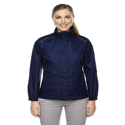 Ash City Ladies Climate Core 365 Variegated Ripstop Jacket (Small, Classic Navy)