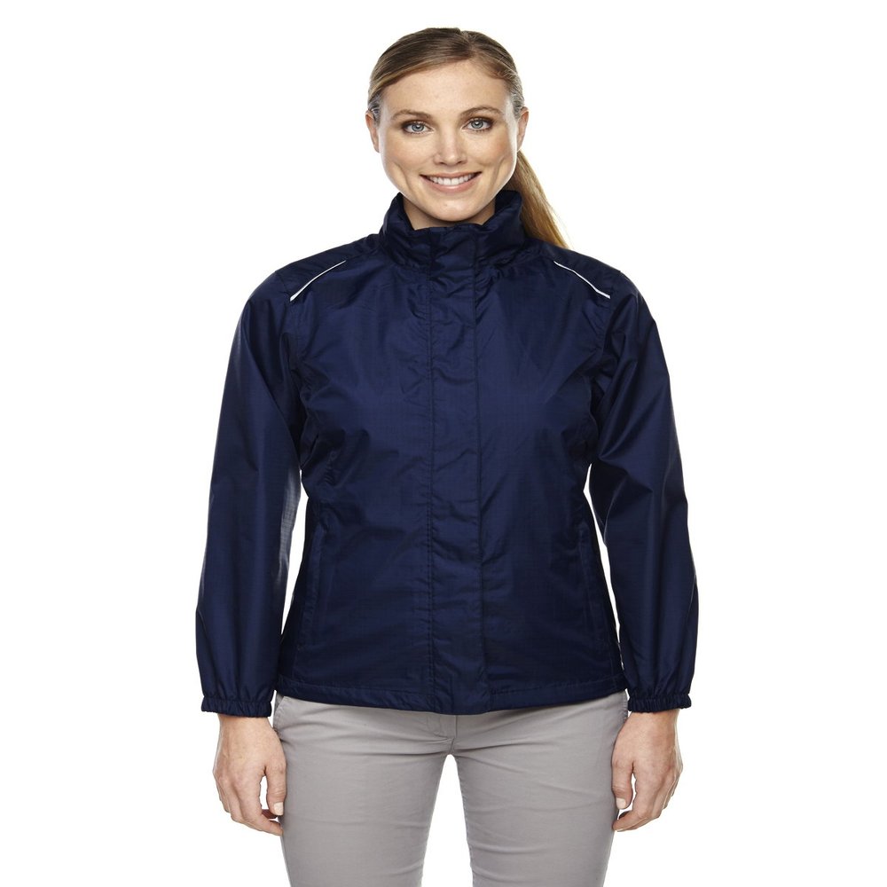 Ash City Ladies Climate Core 365 Variegated Ripstop Jacket (Small, Classic Navy)