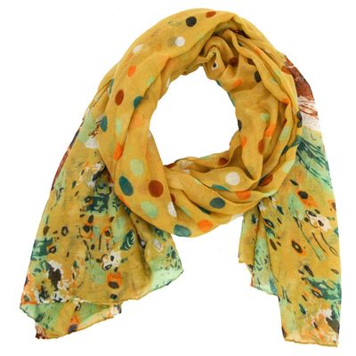 Lulu Beige Multi Print Scarf