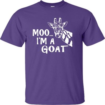 Go All Out XX-Large Purple Adult Moo I'm A Goat Funny Animal T-Shirt