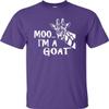 Go All Out XX-Large Purple Adult Moo I'm A Goat Funny Animal T-Shirt view 1