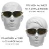 proSPORT Bifocal Sunglass Reader +150 Sport Wraparound Lightweight for Men and Women Outdoor TR90 Brown Frame view 2