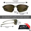 proSPORT Bifocal Sunglass Reader +150 Sport Wraparound Lightweight for Men and Women Outdoor TR90 Brown Frame view 3