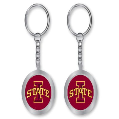 Aminco NCAA Iowa State Cyclones Silver Spinning Logo Keychain