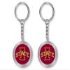 Aminco NCAA Iowa State Cyclones Silver Spinning Logo Keychain