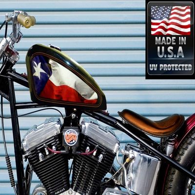East Coast Vinyl Werkz Texas State Flag 2 pc Set Fuel Tank Decals for Harley Davidson Sportster