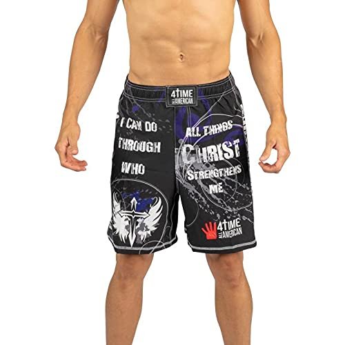 4 Time All American Philippians 4:13 Fight Shorts Size L