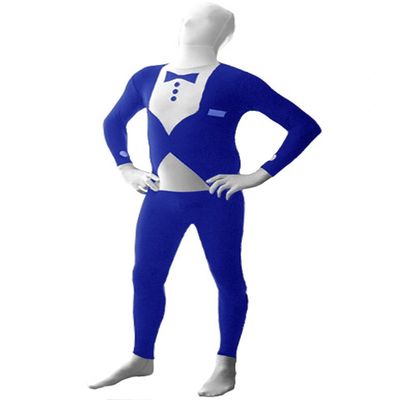AltSkin Full Body Stretch Fabric Suit (XL, Blue Tuxedo)