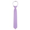 Jacob Alexander Boy's 14" Solid Color Zipper Tie - Lavender view 1