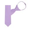 Jacob Alexander Boy's 14" Solid Color Zipper Tie - Lavender view 2