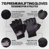 Schiek Sports 715 Premium Gel Lifting Gloves - Exercise Equipment Gloves (Large) view 3