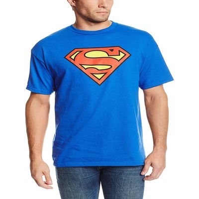 DC Comics Men's Superman Classic Logo T-Shirt, Royal, XX-Large