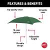 Taylor Made Anchorshade III Boat Shade, Forest Green, 6' x 6', Adjustable Aluminum Pole to 8 Feet, UV-Treated Fade-Resistant Nylon, Market-Style Top, Carrying Case, Fits Most Boats and Benches  22047 view 4