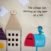 [Bird On Postbox] Embroidered Applique Fabric Art Lunch Tote / Lunch Box Bag (8. view 4
