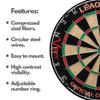 Viper League Pro Play-Ready Bundle, Regulation Size Steel Tip Dartboard with Chalk Cricket Scoreboard, 3 Steel Tip Darts, Staple-Free Bullseye, High-Grade Sisal with Rotating Number Ring view 3