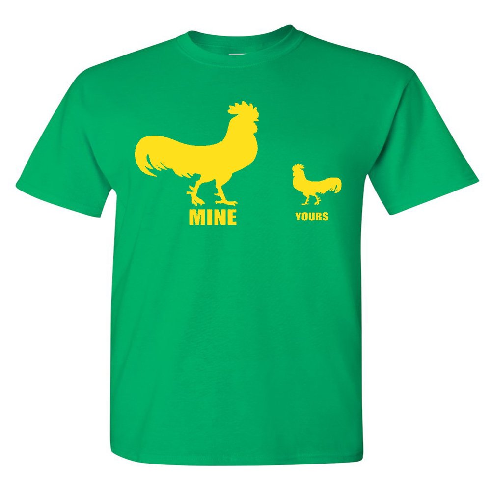 My Cock Your Cock Adult Funny T-Shirt Tee (XX-Large, Irish Green)