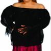 Alexanders Costumes Gauze Pirate Blouse, Black, One Size view 1