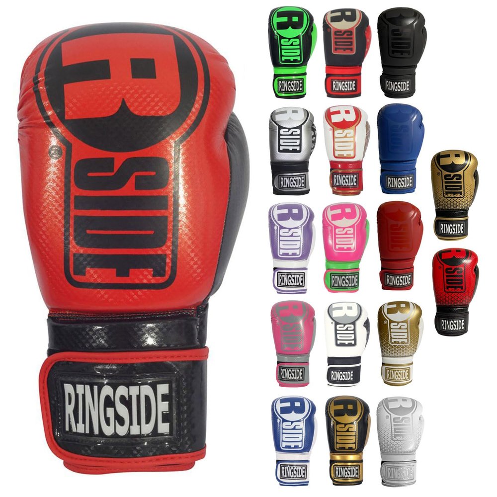 Ringside Apex Bag Gloves, IMF-Tech Synthetic Boxing Gloves with Secure Wrist Support, Ideal for Men and Women, Red and Black, L/XL