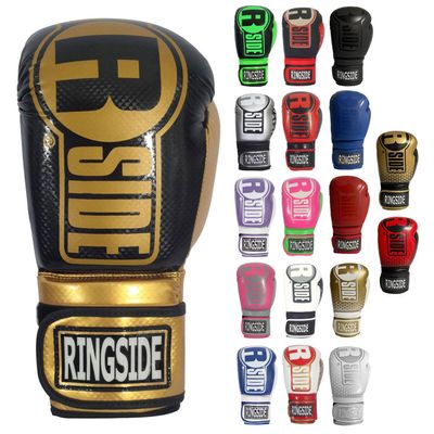 Ringside Apex Bag Gloves, IMF-Tech Synthetic Boxing Gloves with Secure Wrist Support, Ideal for Men and Women, Gold and Black, L/XL