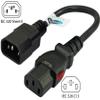 Conntek 10A Server/IT/CPU Cord IEC C14 to IEC C13 Push Lock view 2