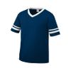 Augusta Sportswear Youth Sleeve Stripe Jersey, Navy/White, L view 1