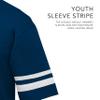 Augusta Sportswear Youth Sleeve Stripe Jersey, Navy/White, L view 4