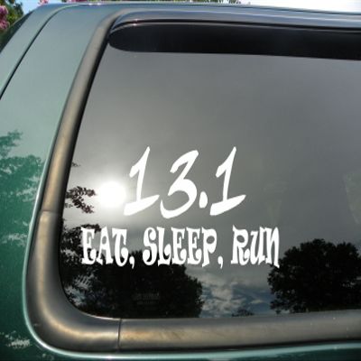 13.1eat Sleep Run - Die Cut Vinyl Window Decal/sticker for Car or Truck 6.5" X 3"