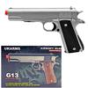 g13 1911 style metal airsoft spring pistol 340 fps (silver)(Airsoft Gun) view 1