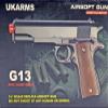 g13 1911 style metal airsoft spring pistol 340 fps (silver)(Airsoft Gun) view 4