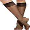 Silkies Women's Knee Highs 3-Pair Pack - Sheer Knee High Nylons for Women - Regular Jet Black view 1