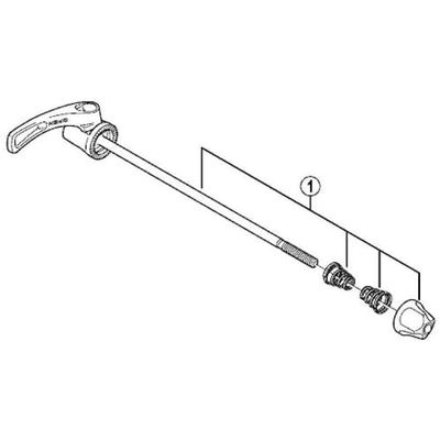 SHIMANO FH-M785 Complete Quick Release, 173 mm