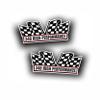 2X Engine Window Air Cleaner Sticker Decal 348 High Performance for V8 Big Block, Race, Classic Muscle Car, Compatible with Chevrolet Chevy 5x2.25 inch view 1