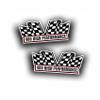2X Engine Window Air Cleaner Sticker Decal 400 High Performance for V8 GM Race, Classic Muscle Car, Compatible with Chevrolet Chevy 5 x 2.25 inch view 1