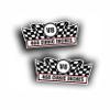 2X Engine Window Air Cleaner Sticker Decal 468 Cubic Inches for V8 Big Block Crate Motor, Race, Muscle Car, Compatible with Chevrolet Chevy 5x2.25 inch view 1