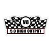 2X Engine Window Air Cleaner Sticker Decal 5.0 High Output V8 for HO Stroker Motor, Classic Muscle Car, Compatible with Ford Mustang 5x2.25 inch view 2