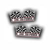 2X Engine Window Air Cleaner Sticker Decal 348 Tri Power V8 Motor for Street, Race, Classic Muscle Car, Compatible with Chevrolet Chevy 5x2.25 inch view 1