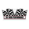 2X Engine Window Air Cleaner Sticker Decal 351 High Performance for V8 Pro Street, Drag Race, Classic Muscle Car, Compatible with Ford Cleveland Windsor 5 x 2.25 inch view 2