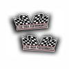 2X Engine Window Air Cleaner Sticker Decal - 350 High Performance for V8 Pro Street, Drag Race, Classic Muscle Car, Compatible with Chevrolet Chevy - 5x2.25 inch view 1
