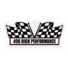 2X Engine Window Air Cleaner Sticker Decal 496 High Performance for V8 Stroker Classic Muscle Car Motor, Compatible with Chevrolet Chevy 5x2.25 inch view 2