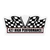 2X Engine Window Air Cleaner Sticker Decal - 427 High Performance for V8 Pro Street, Race, Big Block, Crate Motor Classic Muscle Car, Compatible with Chevrolet Chevy - 5x2.25 inch view 2