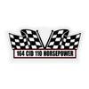 2X Engine Window Air Cleaner Sticker Decal, 164 CID 110 Horsepower Motor for Classic Car, Compatible with Chevrolet Chevy Corvair 5x2.25 inch view 2