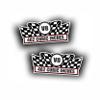 2X Engine Window Air Cleaner Sticker Decal, 462 Cubic Inches CID for V8 Classic Race, Muscle Car, Compatible with Lincoln Continental 5x2.25 inch view 1