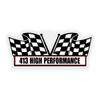2X Engine Window Air Cleaner Sticker Decal, 413 High Performance for V8 Pro Street, Race, Classic Mopar Wedge Muscle Car, Compatible with Dodge Chrysler Plymouth - 5x2.25 inch view 2