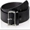 Aker Leather B08 Garrison Belt, Black Plain Leather Tactical Duty Belt 1.5 Inch Wide with Removable Chrome Center Bar Buckle, Size 48 for Law Enforcement Uniform or Everyday Wear Use, Made in USA view 1