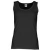 Fruit of the Loom Mens Ladies Feminine Fit Sleeveless Undershirt T Shirt Black L - UK 14 view 1