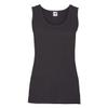 Fruit of the Loom Mens Ladies Feminine Fit Sleeveless Undershirt T Shirt Black L - UK 14 view 2